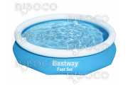 Надуваем басейн Bestway 57456 Fast Set™ d 3.05 m x 66 cm Pool 3200 L