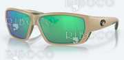 Costa Tuna Alley - Matte Sand - Green Mirror 580G Sunglasses