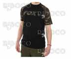 Риболовна тениска Fox Raglan T-Shirt Black and Camo