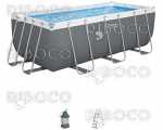 Bestway Power Steel Rectangular 4.12 m x 2.01 m x 1.22 m с пясъчна помпа