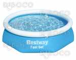 Надуваем басейн Bestway 57448 Fast Set™ d 2.44 m x 61 cm Pool 1880 L