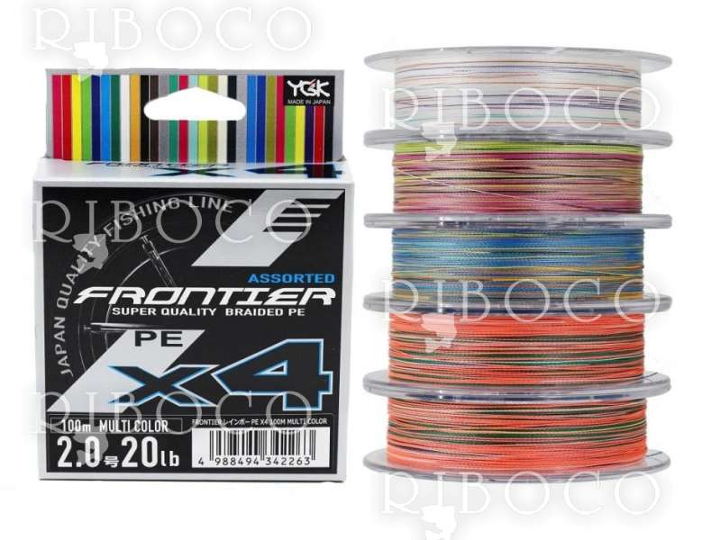 Braided Line YGK Frontier X4 Multi Color - Special Selection from fishing  tackle shop Riboco ®Riboco ®