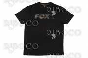 Рибарска тениска Fox Black Camo Print T-Shirt