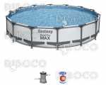 Сглобяем басейн Bestway 56595 Steel Pro MAX™ d 4.27 m x 84 cm Pool Set 10220 L