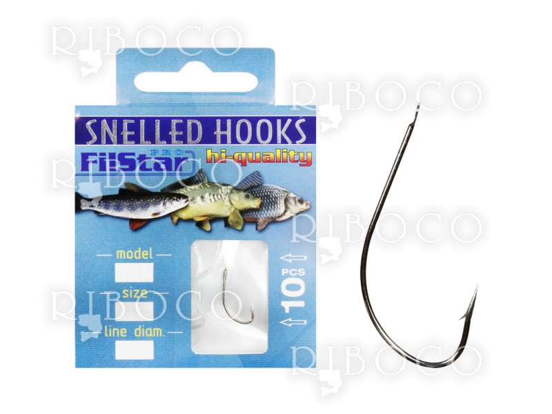 Snelled fishing hooks Filstar 204N from fishing tackle shop Riboco