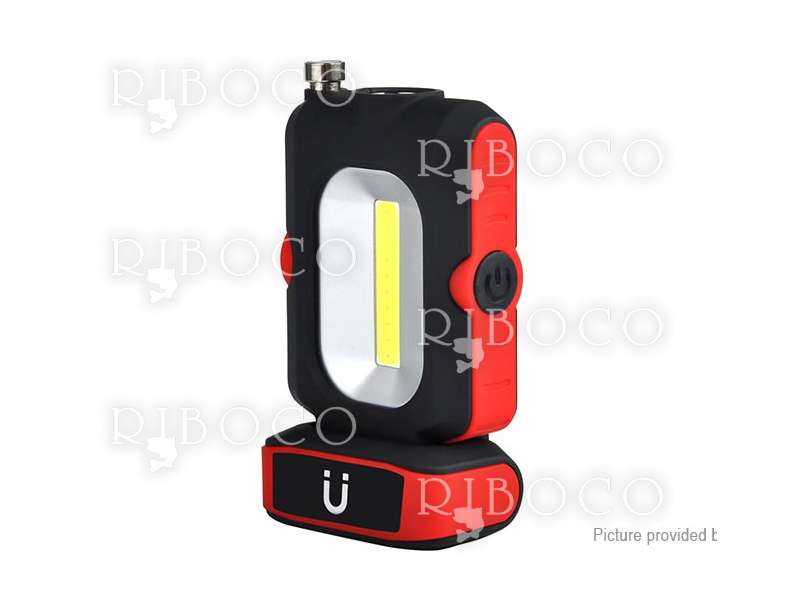 1 LED + 1 COB 3-Mode Magnetic LED Flashlight Work Light