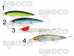 Fishing Wobbler Osprey SUNSHINE MINNOW - 14.50 cm Sinking