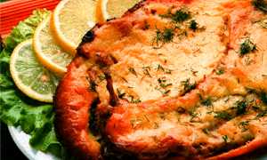 Шаран с кисело мляко и чесън