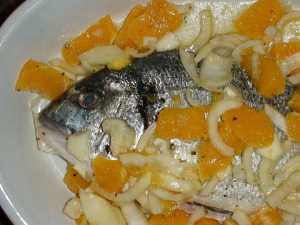 Риба с портокали